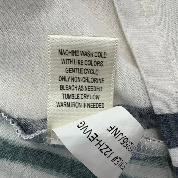 Casual Chic Multicolor Striped Short Sleeve Y2K Button Front Tie Hem Blouse 2X - Picture 7 of 10